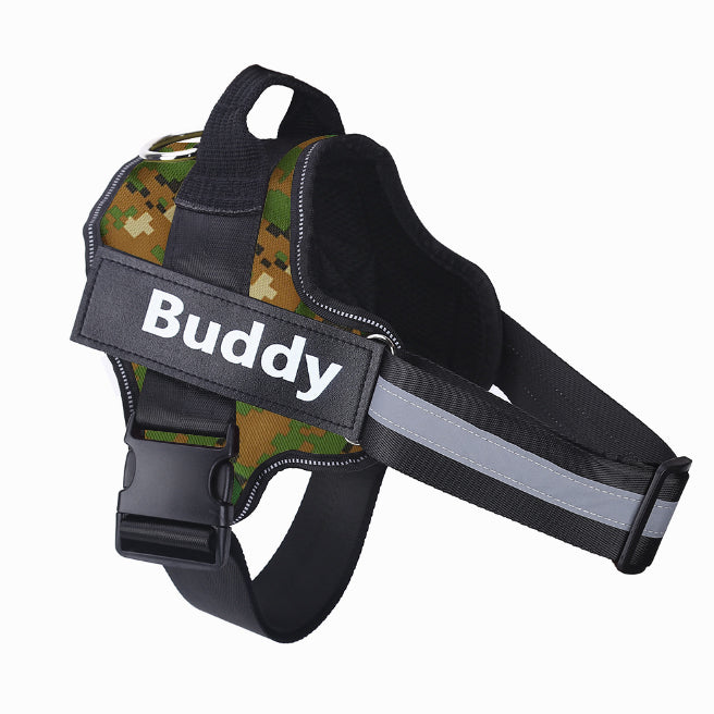 Imbracatura per cani personalizzata NO PULL Gilet per imbracatura per animali domestici regolabile traspirante riflettente per forniture per animali domestici con toppe personalizzate per cani di piccola taglia