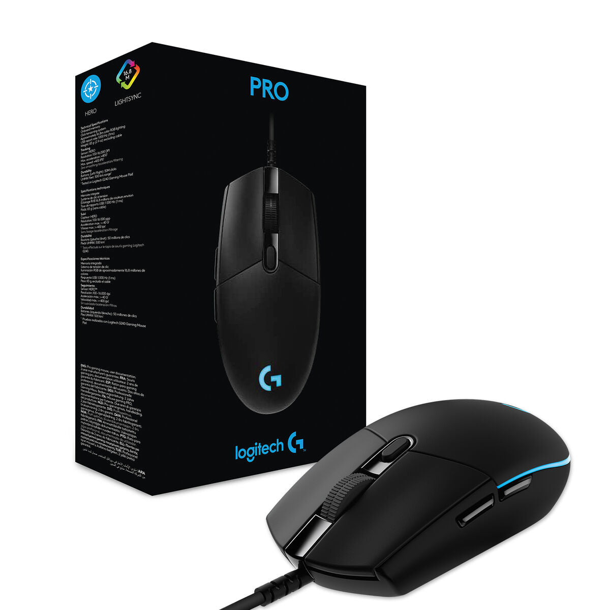 Mouse Gaming Logitech PRO Nero