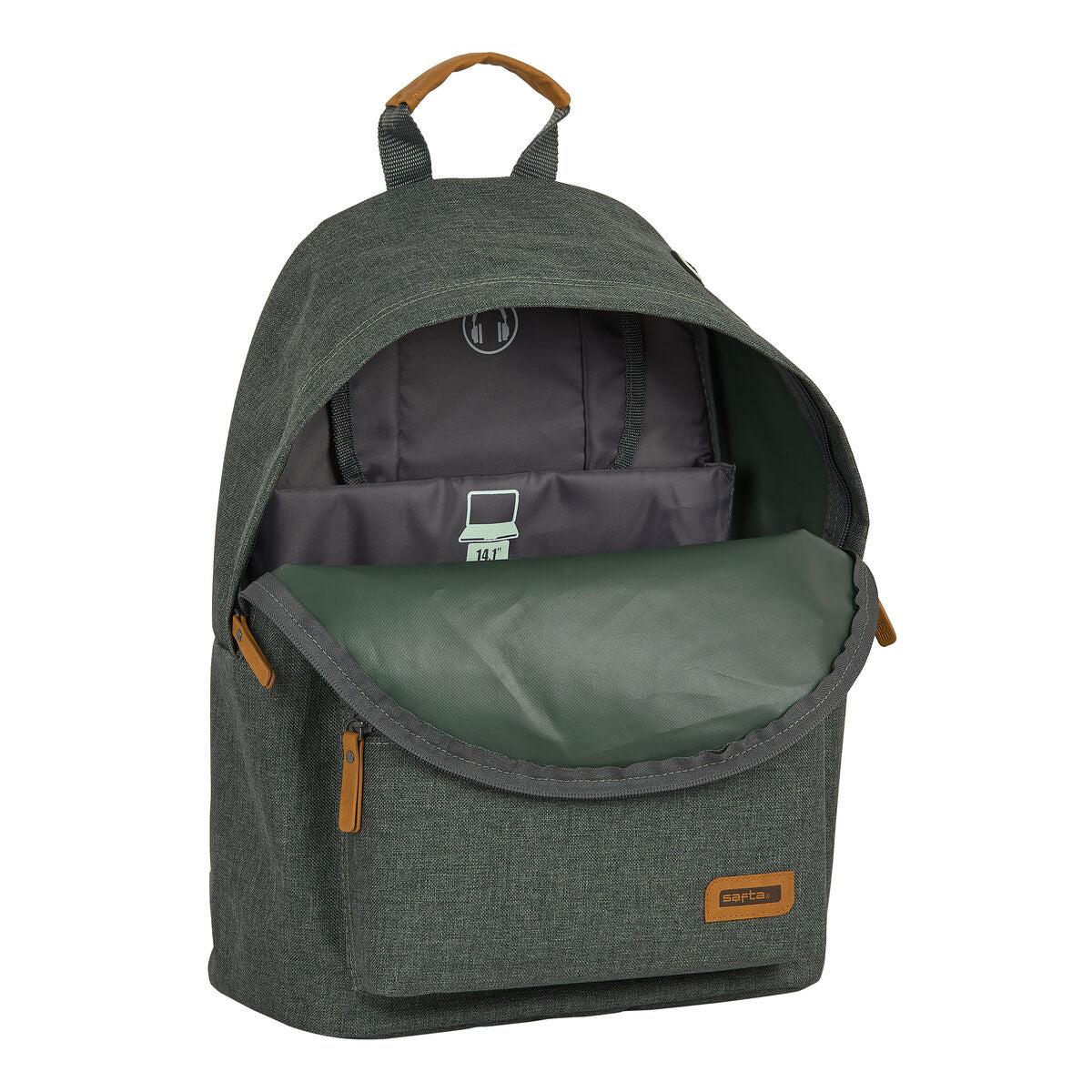 Safta 灰色笔记本电脑背包 31 x 41 x 16 厘米