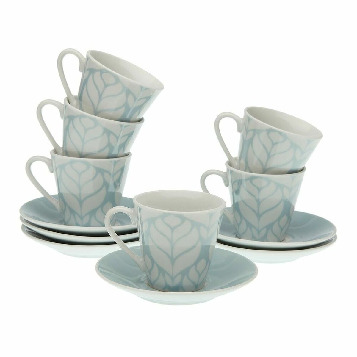 Set di Tazze e Piatti Versa Ice Blue Porcellana (12 pcs)