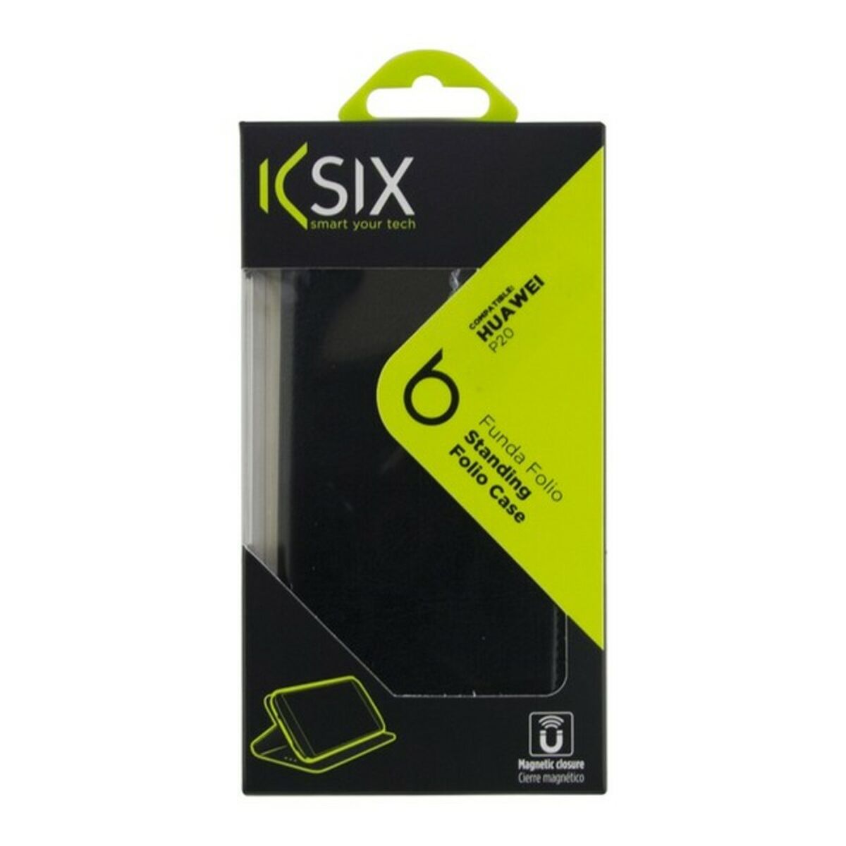 Custodia Folio per Cellulare Huawei P 20 KSIX Nero