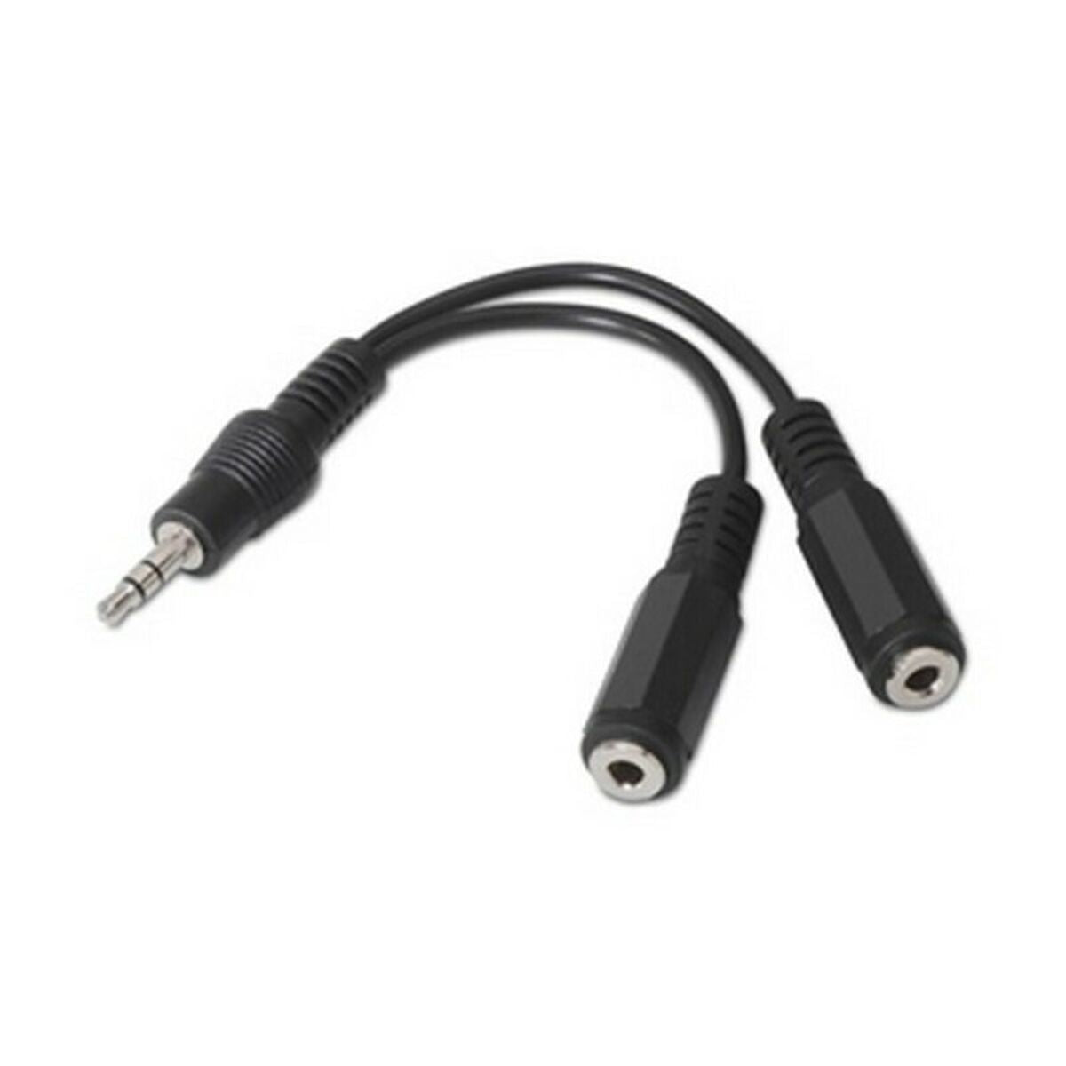 Audio Jack (3.5 mm) Splitter Cable NANOCABLE 10.24.1200 15 cm Black