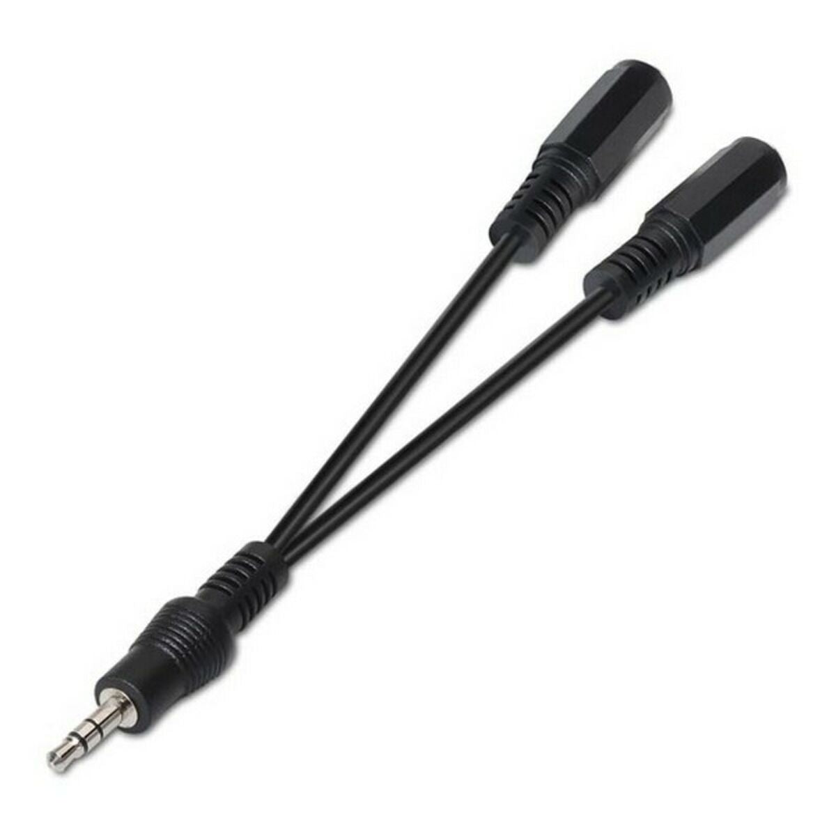 Audio Jack (3.5 mm) Splitter Cable NANOCABLE 10.24.1200 15 cm Black