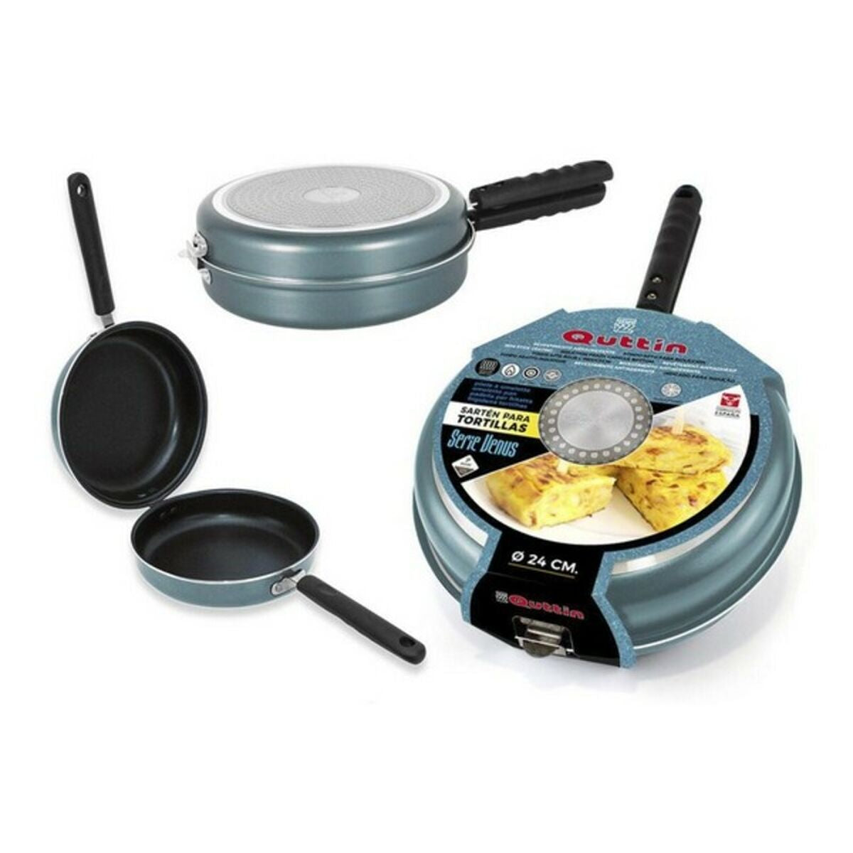 Padella per Frittata Venus Quttin Alluminio Forgiato Alluminio 24,5 x 43 cm