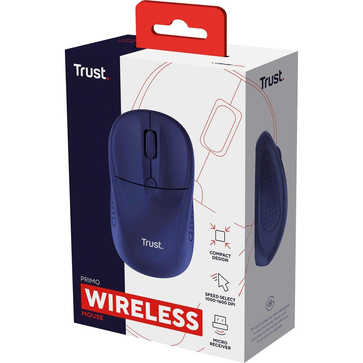 Mouse Ottico Wireless Trust Azzurro