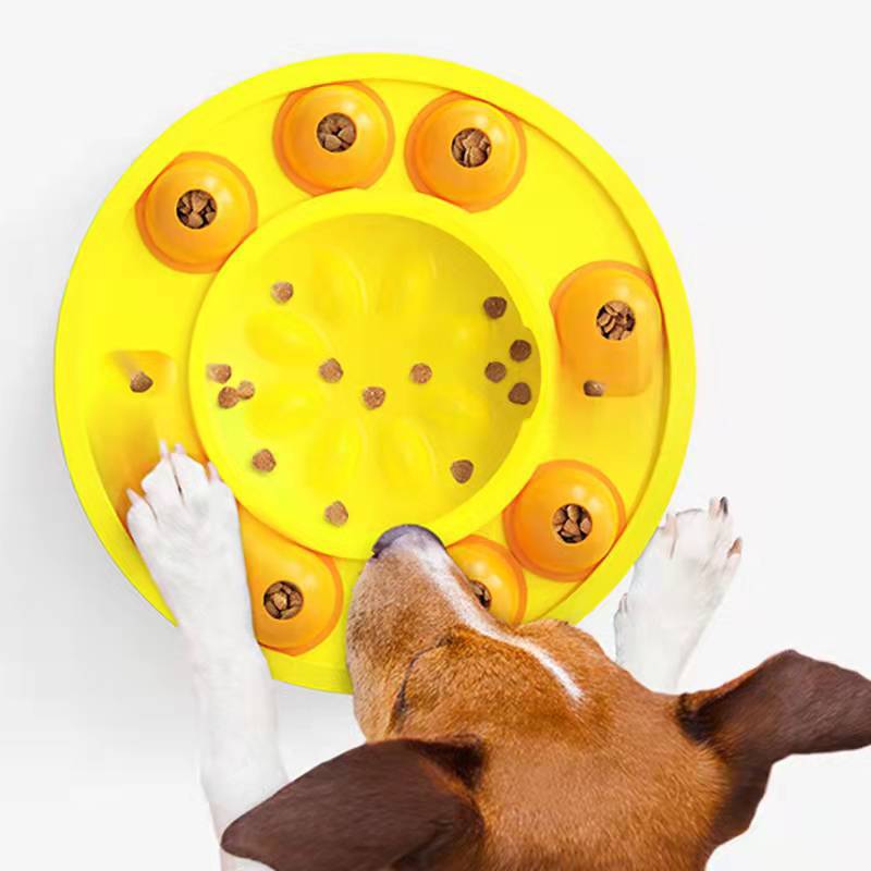 Cane Animali domestici Puzzle Giocattoli Alimentatore lento Aumento interattivo Cucciolo IQ Distributore di cibo Mangiare lentamente Ciotola antiscivolo Gioco di addestramento per cani