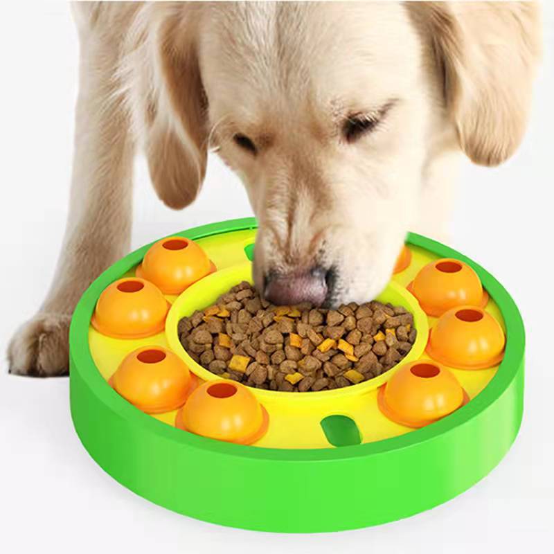 Cane Animali domestici Puzzle Giocattoli Alimentatore lento Aumento interattivo Cucciolo IQ Distributore di cibo Mangiare lentamente Ciotola antiscivolo Gioco di addestramento per cani