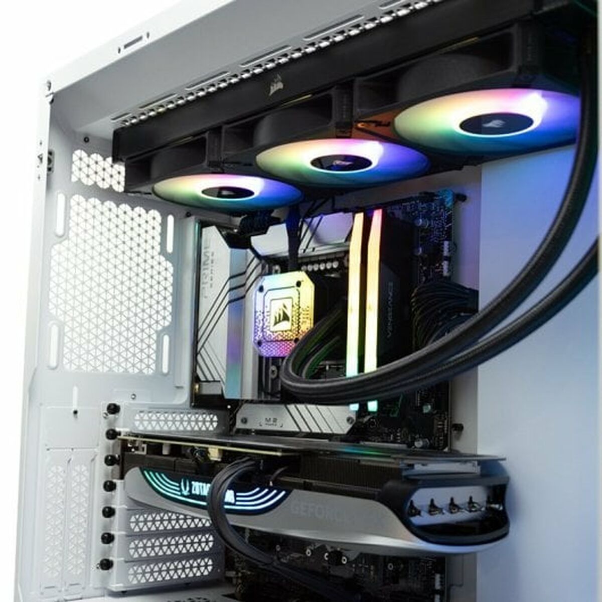 PC da Tavolo PcCom PCC-iCUE-13700KF-4070TI-WHTW Intel Core i7-13700KF 32 GB RAM 1 TB SSD Nvidia Geforce RTX 4070