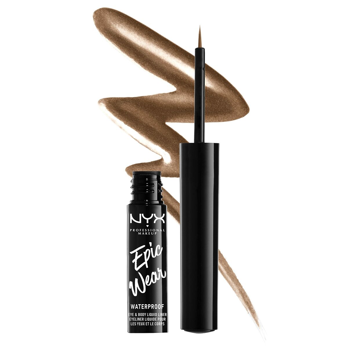 Eyeliner NYX Epic Wear brown me in metallo Liquido