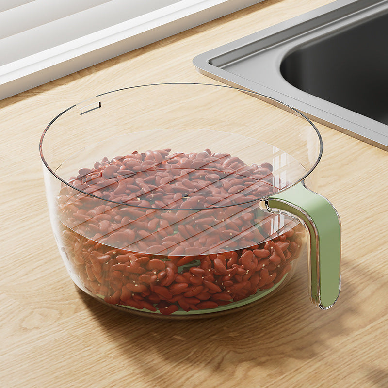 Bacino di drenaggio multifunzionale per cucina domestica Cestino per il lavaggio della frutta del riso Lavaggio del cesto della verdura Gadget da cucina multifunzione