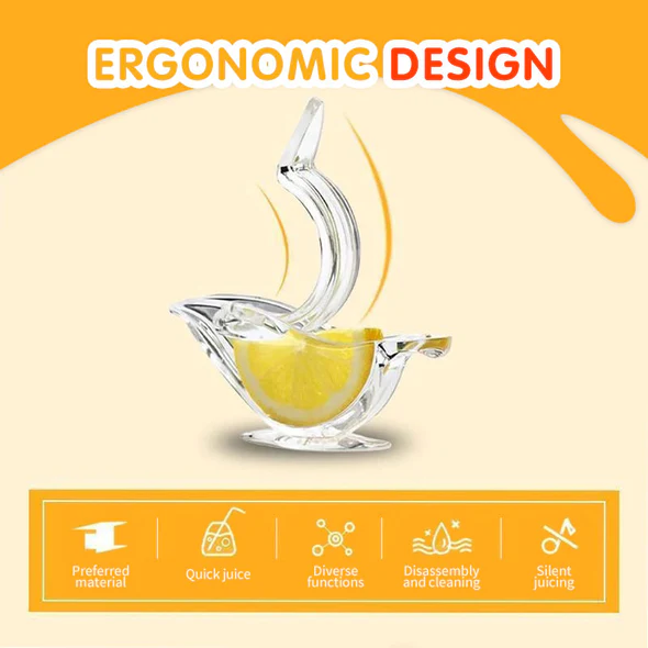Spremiagrumi Manuale Acrilico Trasparente Elegance A Forma Di Uccello Spremiagrumi Utensili Da Cucina Gadget