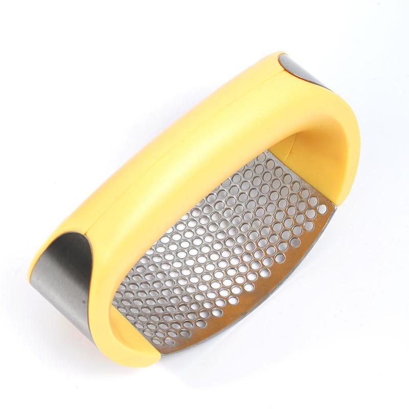 Schiaccia aglio in acciaio inossidabile Pressa per aglio Manuale per uso domestico Curva Utensili per frutta e verdura Gadget da cucina