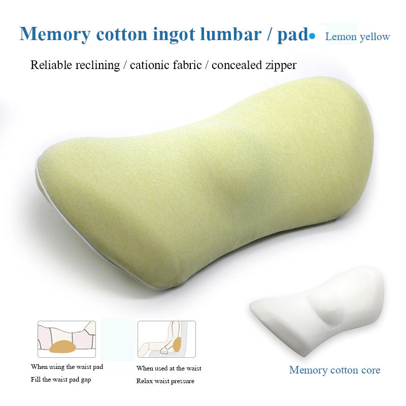 Lumbar Support Pillow for Side Sleepers Pregnancy Relieve Hip Coccyx Sciatica Pain Car Chair Back Waist Cushion Car Seat