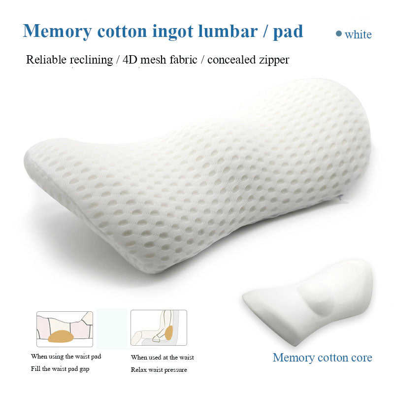 Lumbar Support Pillow for Side Sleepers Pregnancy Relieve Hip Coccyx Sciatica Pain Car Chair Back Waist Cushion Car Seat