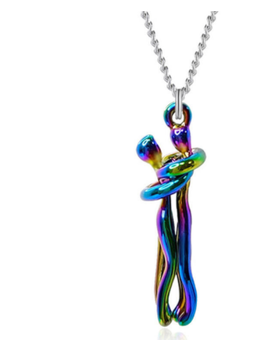 Love Hug Collana Unisex Uomo Donna Coppia Gioielli Semplice Temperamento Clavicola Catena Regalo Amante di San Valentino