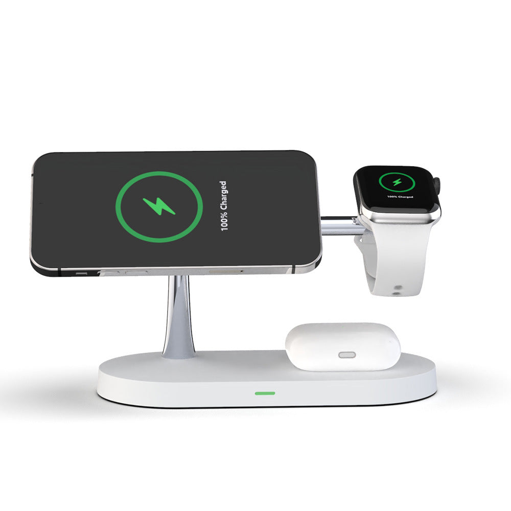 Caricabatterie da scrivania per telefono cellulare con ricarica wireless magnetica multifunzionale cinque in uno Caricabatteria rapido da 15 W