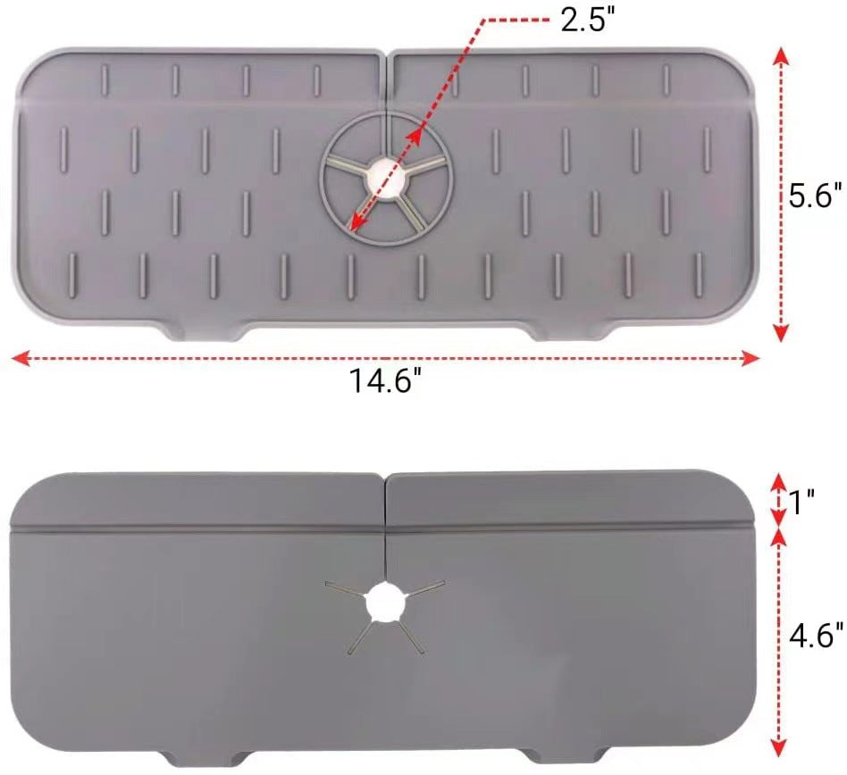Rubinetto in silicone da cucina Tappetino assorbente Lavello Paraspruzzi Rubinetto in silicone Cattura schizzi Protezione controsoffitto per gadget da cucina bagno