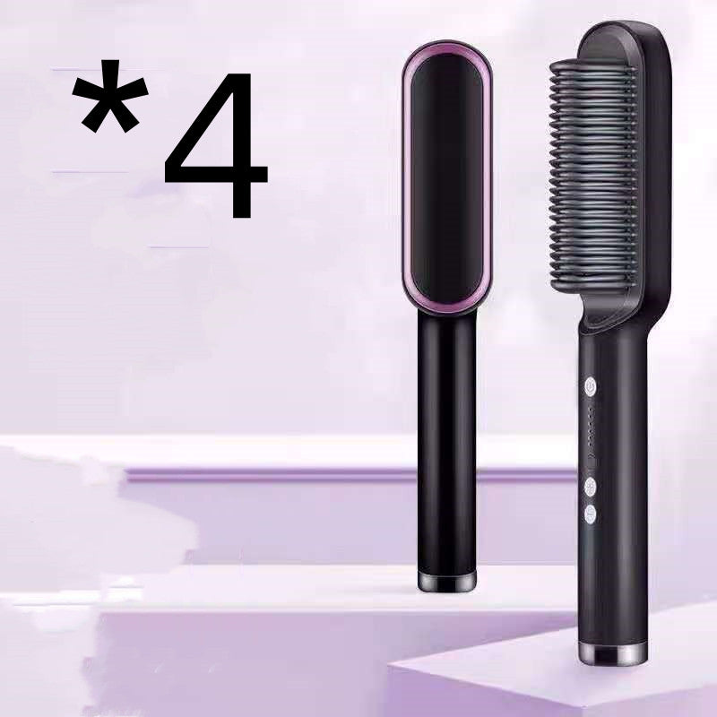 Nuova piastra per capelli 2 in 1, pettine caldo, arricciacapelli a ioni negativi, spazzola per capelli elettrica a doppio scopo