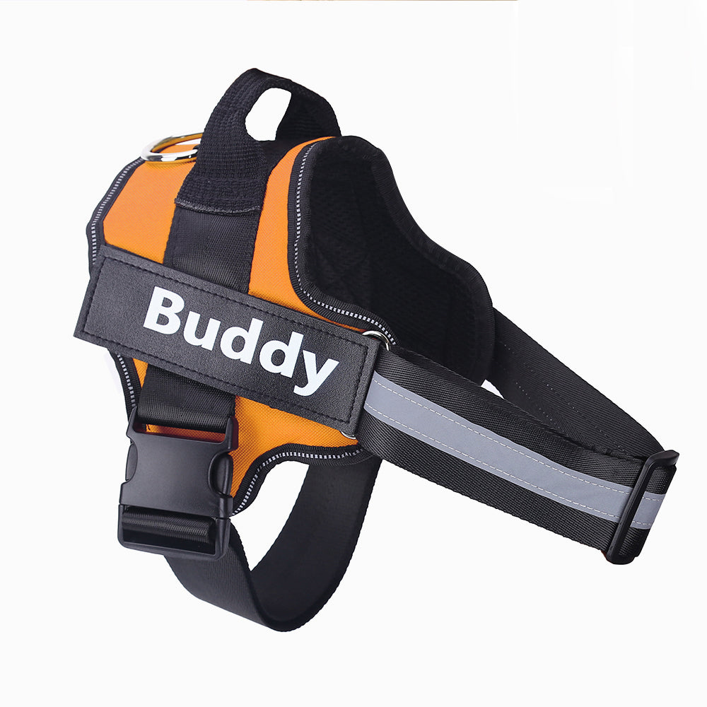 Imbracatura per cani personalizzata NO PULL Gilet per imbracatura per animali domestici regolabile traspirante riflettente per forniture per animali domestici con toppe personalizzate per cani di piccola taglia