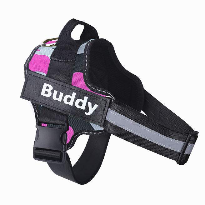 Imbracatura per cani personalizzata NO PULL Gilet per imbracatura per animali domestici regolabile traspirante riflettente per forniture per animali domestici con toppe personalizzate per cani di piccola taglia