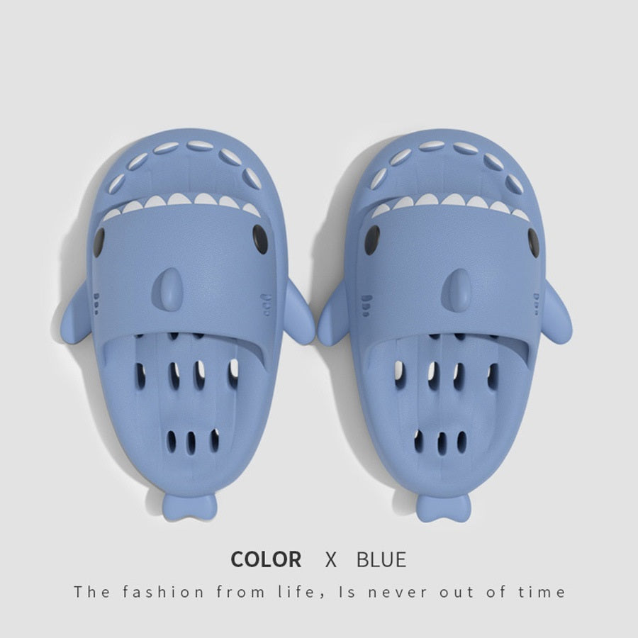 Pantofole shark con fori di scarico scarpe da doccia per donna ad asciugatura rapida eva pool shark scivoli sandali da spiaggia con fori di scarico