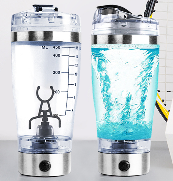 USB Electric Protein Shaker Shake Bottle Milk Coffee Blender Kettle Sports &amp; Fitness Charging Electric Shaker Cup