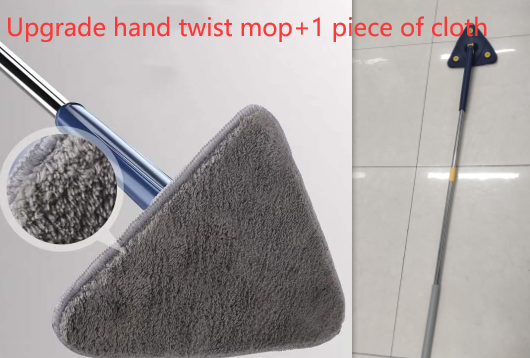 Mop Triangolare Estensibile 360 Girevole Regolabile 110 Cm Mop Pulizia Per Vasca Pavimento Piastrelle Mop Pulizia Pareti Mop Pulizia Profonda