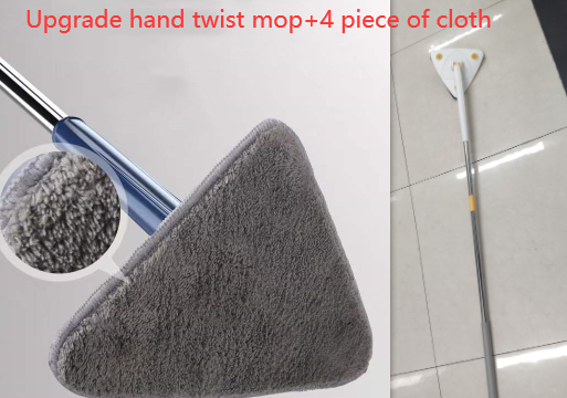 Mop Triangolare Estensibile 360 Girevole Regolabile 110 Cm Mop Pulizia Per Vasca Pavimento Piastrelle Mop Pulizia Pareti Mop Pulizia Profonda