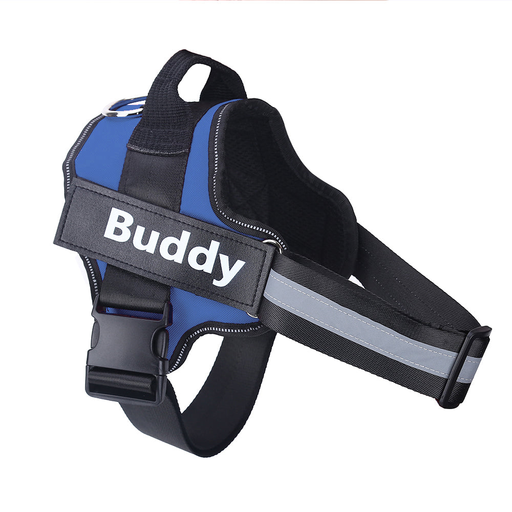 Imbracatura per cani personalizzata NO PULL Gilet per imbracatura per animali domestici regolabile traspirante riflettente per forniture per animali domestici con toppe personalizzate per cani di piccola taglia