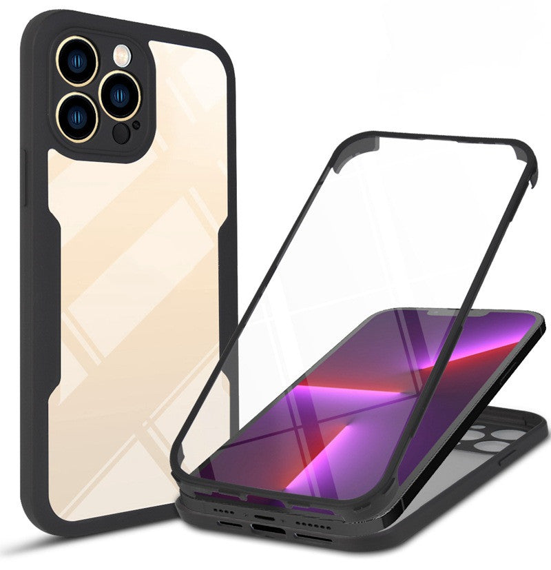 Front and back protective case cover for cell phone