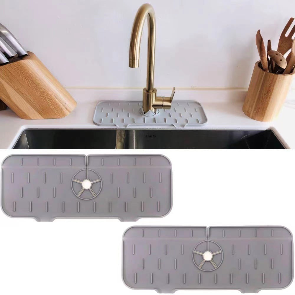 Rubinetto in silicone da cucina Tappetino assorbente Lavello Paraspruzzi Rubinetto in silicone Cattura schizzi Protezione controsoffitto per gadget da cucina bagno