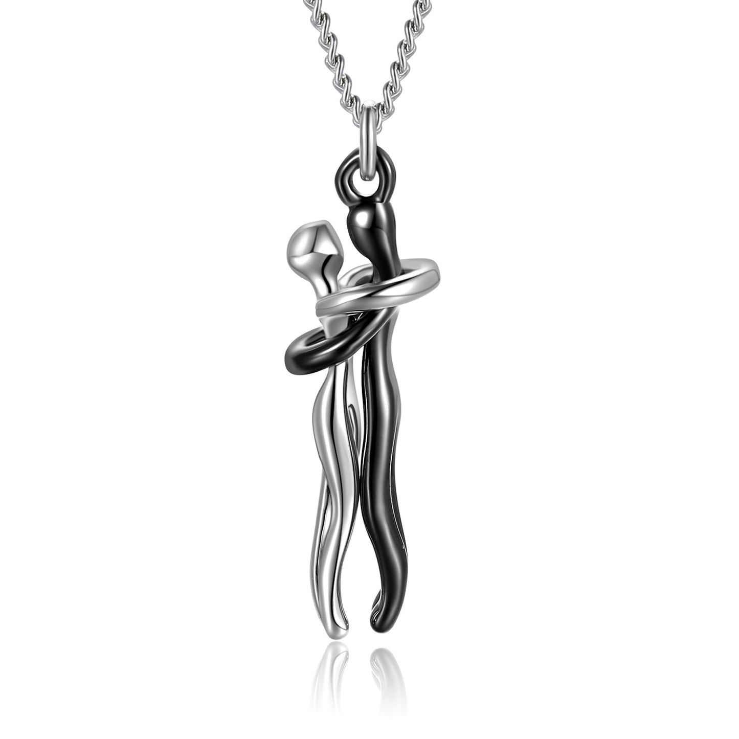 Love Hug Collana Unisex Uomo Donna Coppia Gioielli Semplice Temperamento Clavicola Catena Regalo Amante di San Valentino