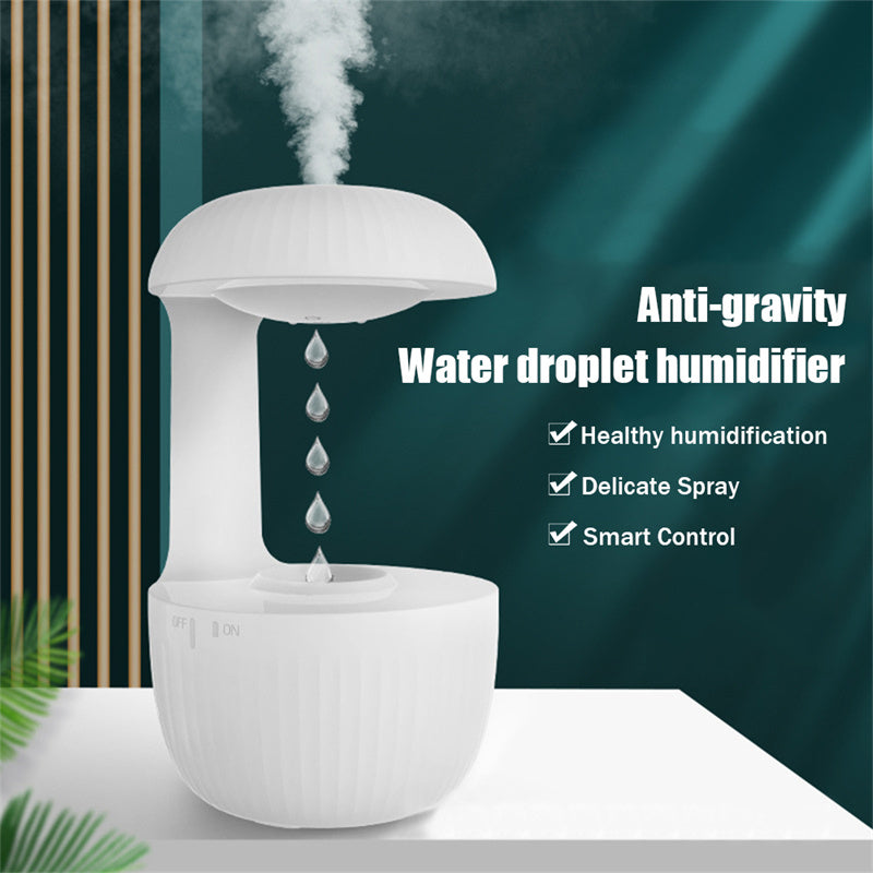 Umidificatore d'aria antigravitazionale Umidificatore controcorrente muto Gocce d'acqua levitanti Nebulizzatore freddo Fogger Alleviare la fatica