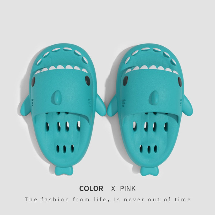 Pantofole shark con fori di scarico scarpe da doccia per donna ad asciugatura rapida eva pool shark scivoli sandali da spiaggia con fori di scarico