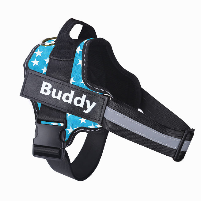 Imbracatura per cani personalizzata NO PULL Gilet per imbracatura per animali domestici regolabile traspirante riflettente per forniture per animali domestici con toppe personalizzate per cani di piccola taglia
