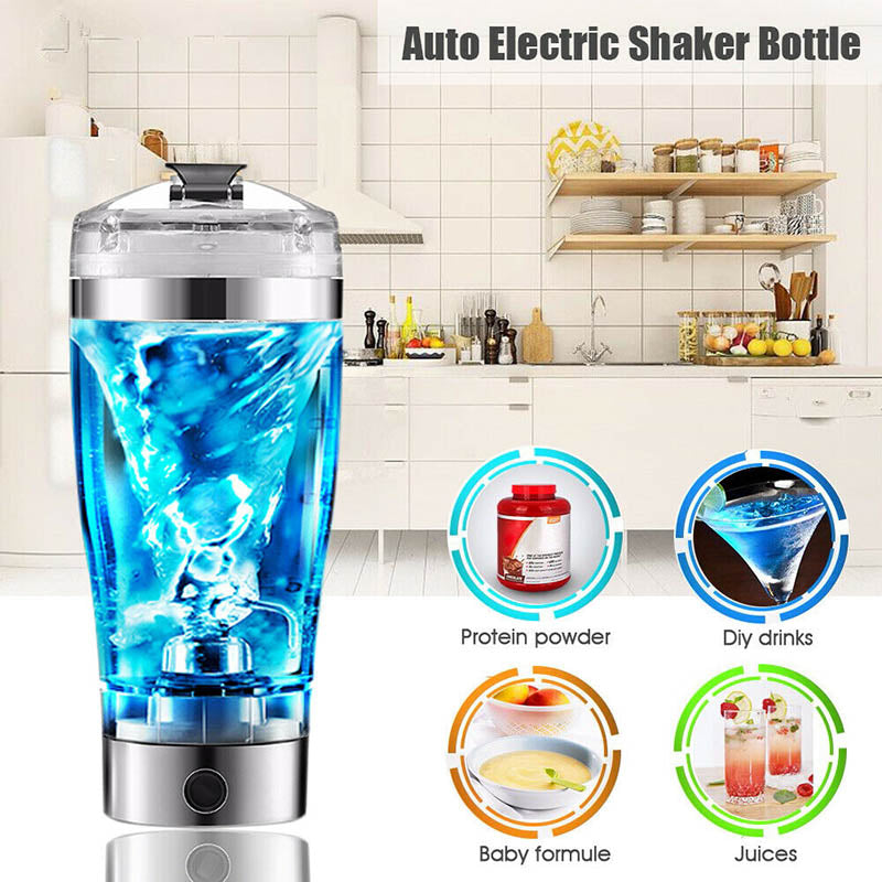 USB Electric Protein Shaker Shake Bottle Milk Coffee Blender Kettle Sports &amp; Fitness Charging Electric Shaker Cup