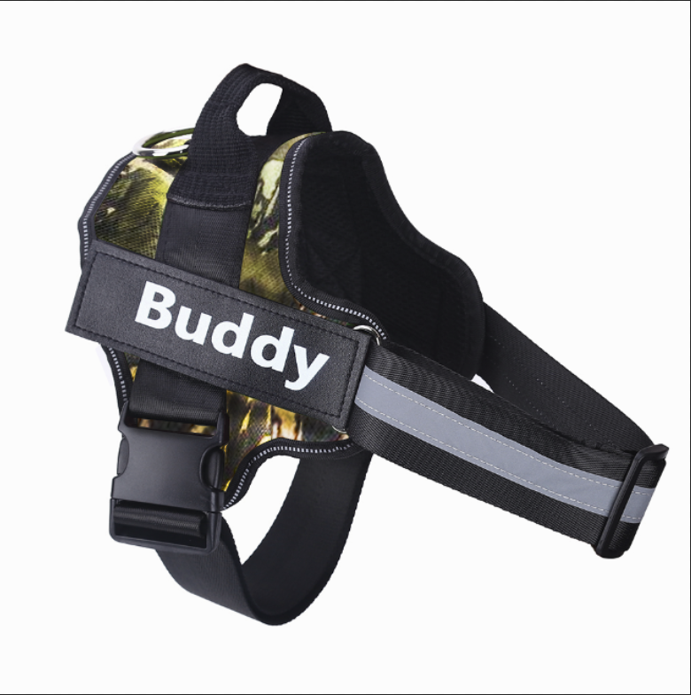 Imbracatura per cani personalizzata NO PULL Gilet per imbracatura per animali domestici regolabile traspirante riflettente per forniture per animali domestici con toppe personalizzate per cani di piccola taglia