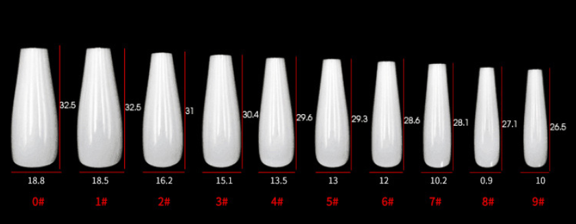 False nails Ceramic white line tip hand worn fake nails nail patch.