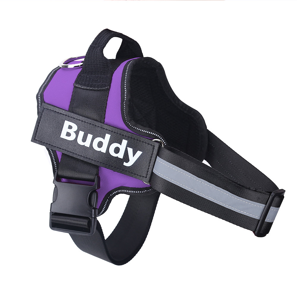 Imbracatura per cani personalizzata NO PULL Gilet per imbracatura per animali domestici regolabile traspirante riflettente per forniture per animali domestici con toppe personalizzate per cani di piccola taglia