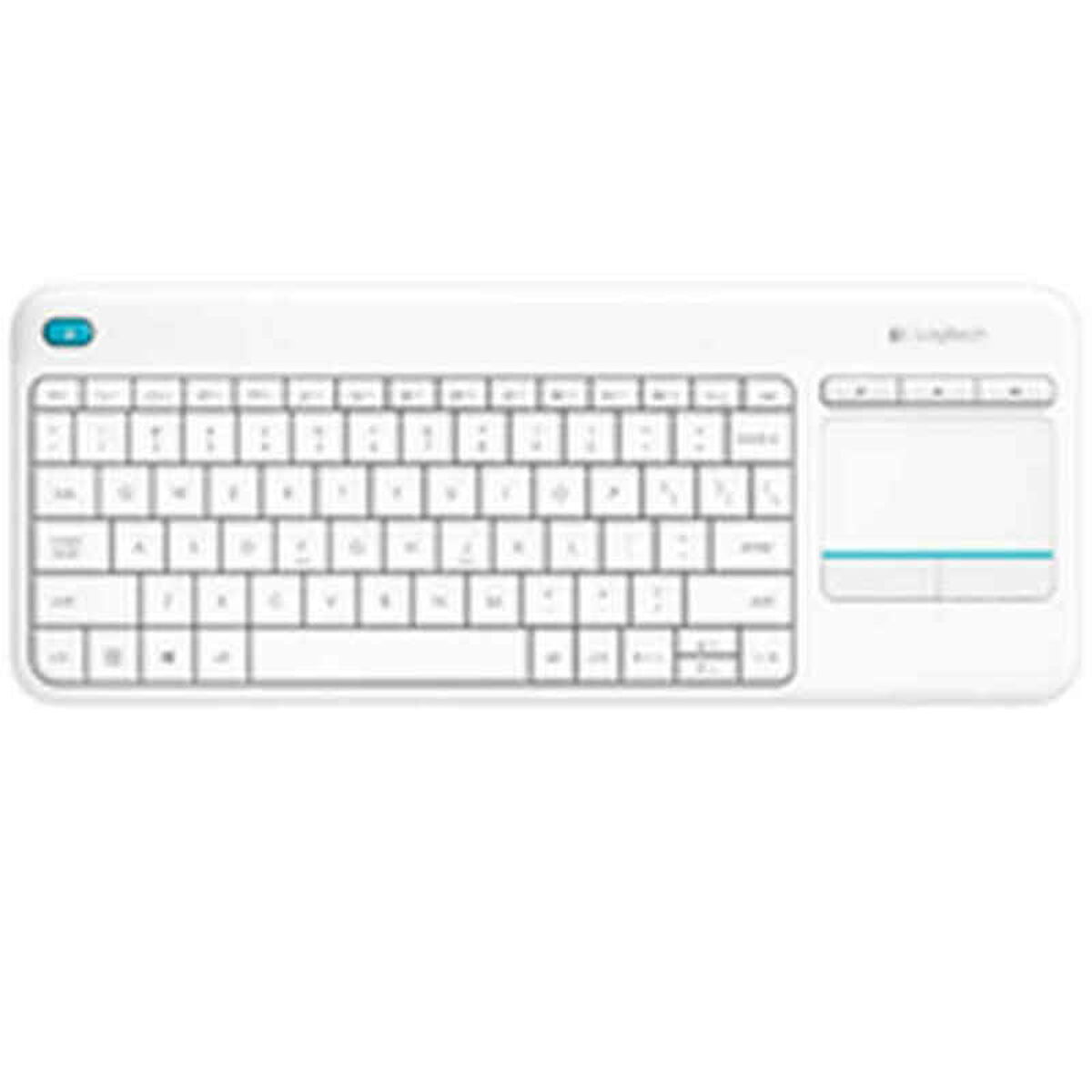 Tastiera Wireless Logitech K400 PLUS Bianco Qwerty in Spagnolo