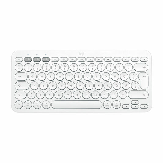 Tastiera Wireless Logitech 920-010401 Bianco Qwerty in Spagnolo