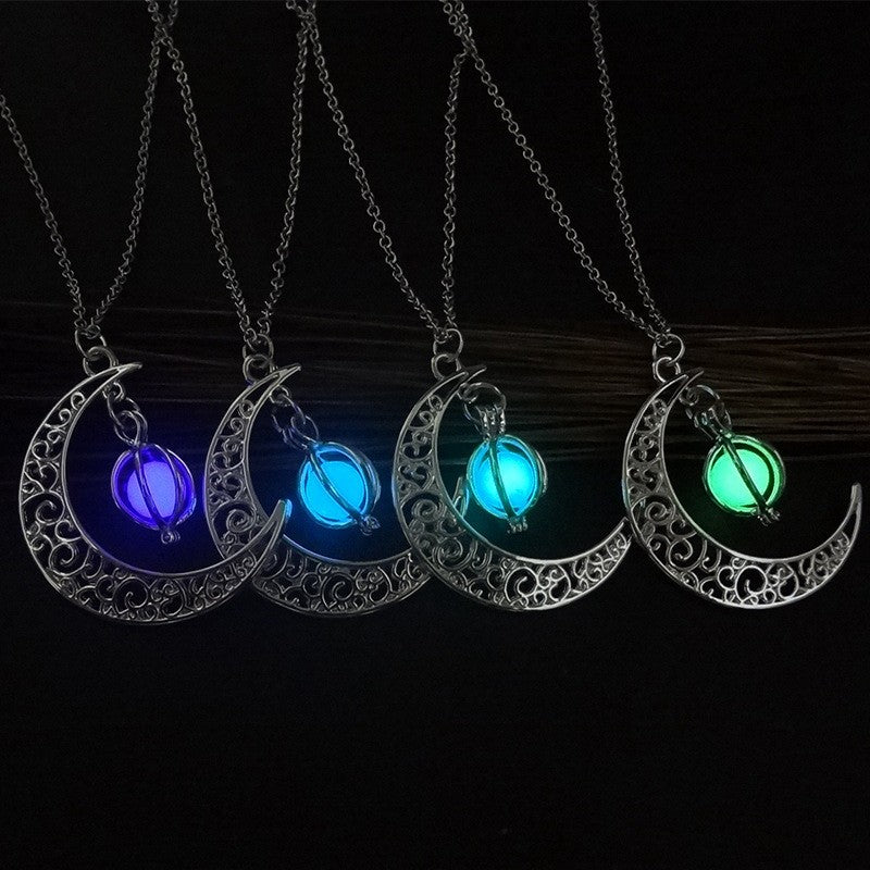 Incandescente pietra luna naturale guarigione collana donne regalo fascino luminoso ciondolo collana gioielli