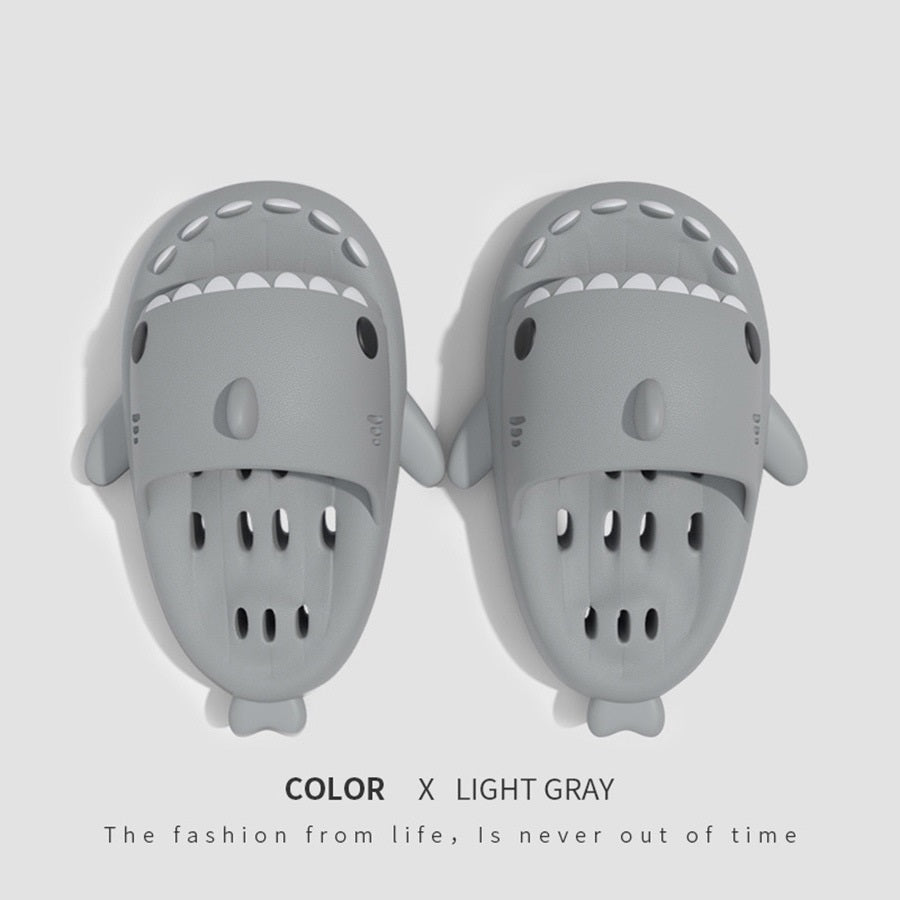 Pantofole shark con fori di scarico scarpe da doccia per donna ad asciugatura rapida eva pool shark scivoli sandali da spiaggia con fori di scarico