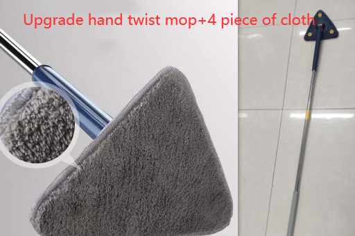 Mop Triangolare Estensibile 360 Girevole Regolabile 110 Cm Mop Pulizia Per Vasca Pavimento Piastrelle Mop Pulizia Pareti Mop Pulizia Profonda