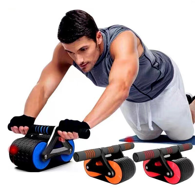 Esercitatore addominale a doppia ruota Donna Uomo Rimbalzo automatico Ruota addominale Rullo Vita Allenatore Palestra Sport Dispositivi per esercizi a casa