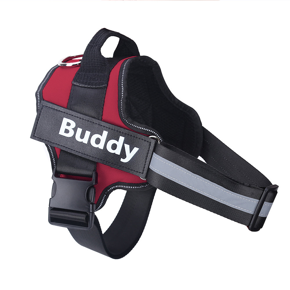Imbracatura per cani personalizzata NO PULL Gilet per imbracatura per animali domestici regolabile traspirante riflettente per forniture per animali domestici con toppe personalizzate per cani di piccola taglia