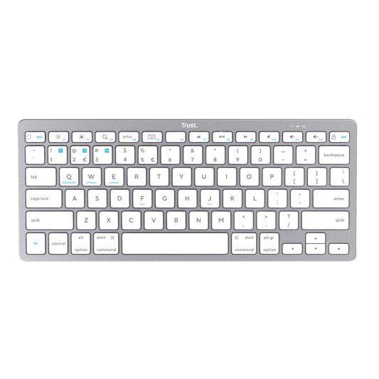 Bluetooth Keyboard Trust 24907 Silver Portuguese
