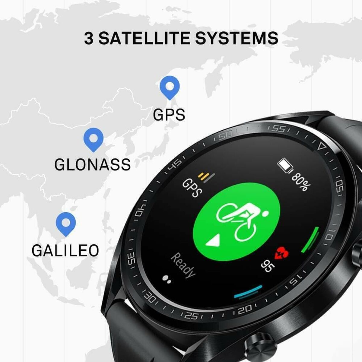 Smartwatch Huawei 1,39" AMOLED Bluetooth GPS Nero (Ricondizionati C)