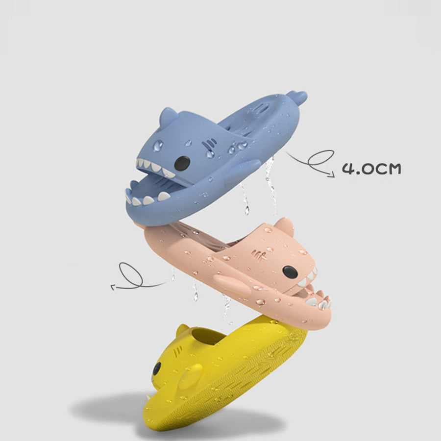 Pantofole shark con fori di scarico scarpe da doccia per donna ad asciugatura rapida eva pool shark scivoli sandali da spiaggia con fori di scarico