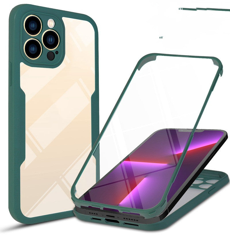 Front and back protective case cover for cell phone